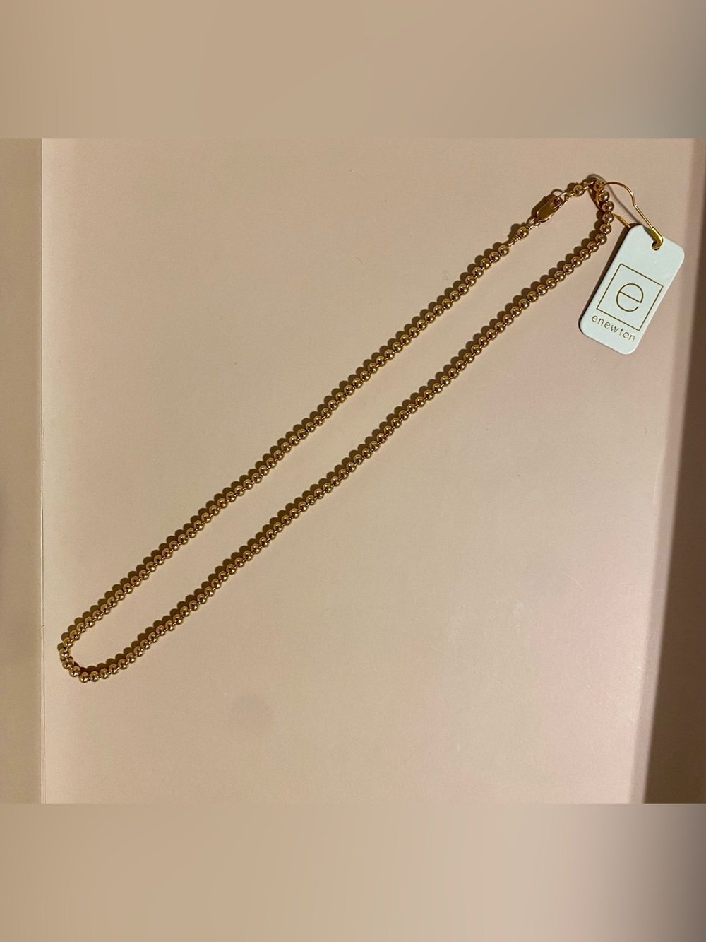 enewton 15” Beaded Necklace - Elegant Gold Chain